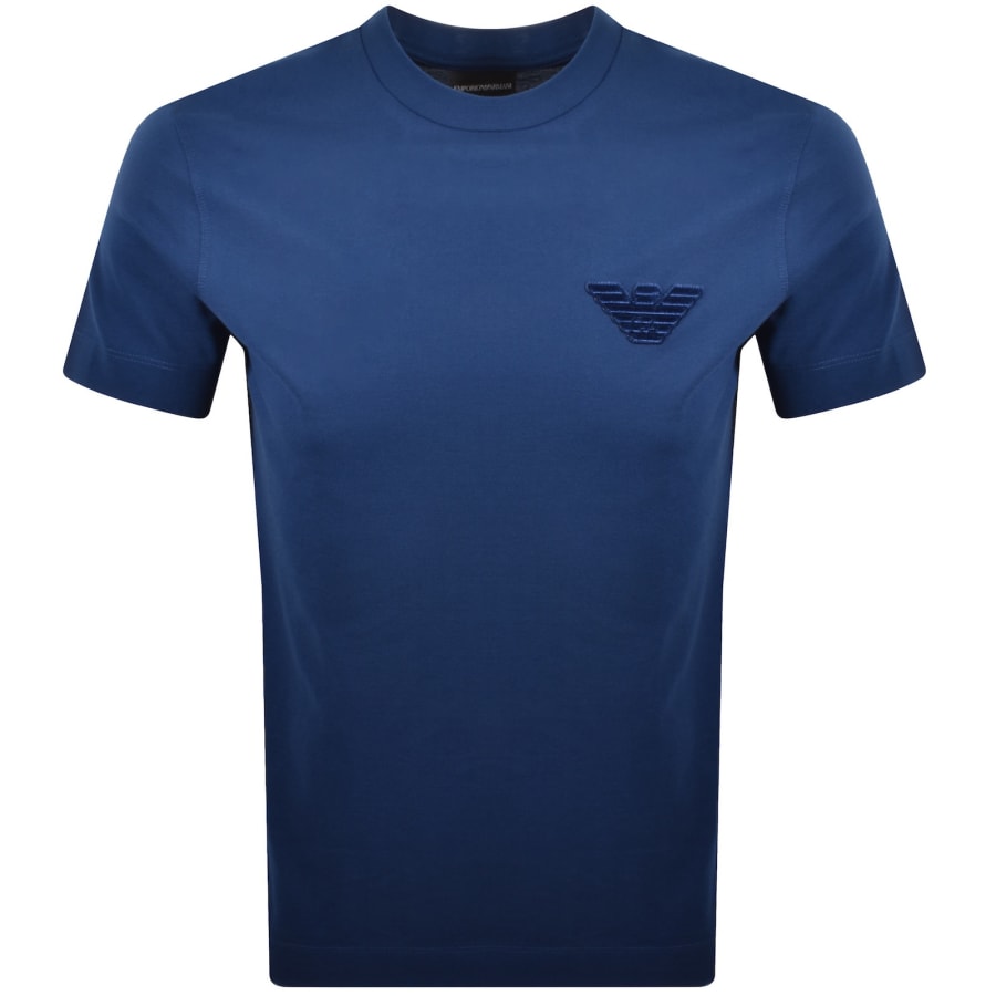 Emporio Armani Logo T Shirt Blue | Mainline Menswear us